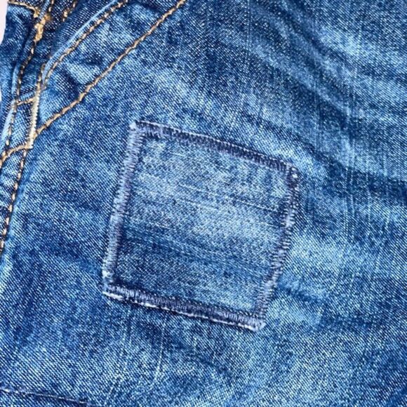 Like NEW 24 month Osh Gish Bgosh denim knit like overalls - Picture 8 of 16